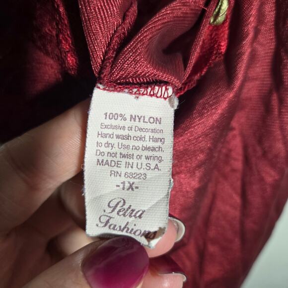 Vtg Petra Nylon Babydoll Maxi Slip Dress Strappy Back 1X Romantic Lingerie Vamp - Picture 4 of 6